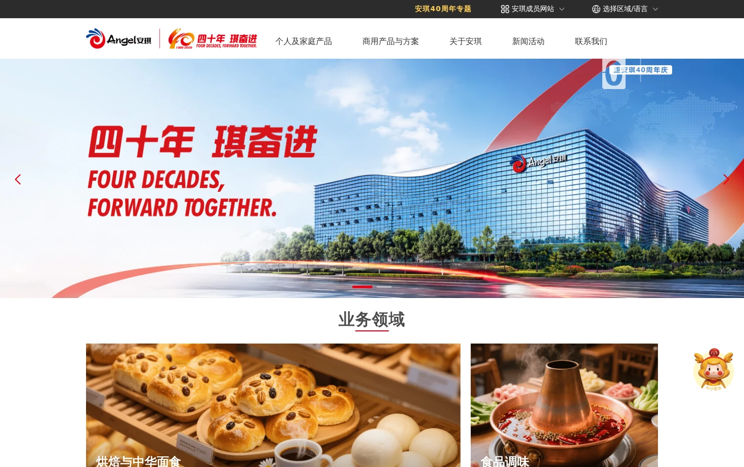 安琪酵母 页面快照